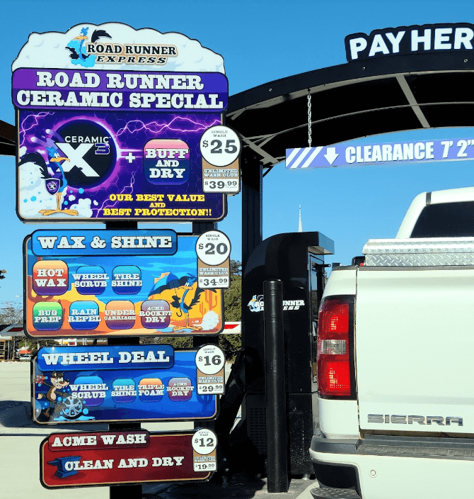 rr-wash-menu Road Runner Express Menu